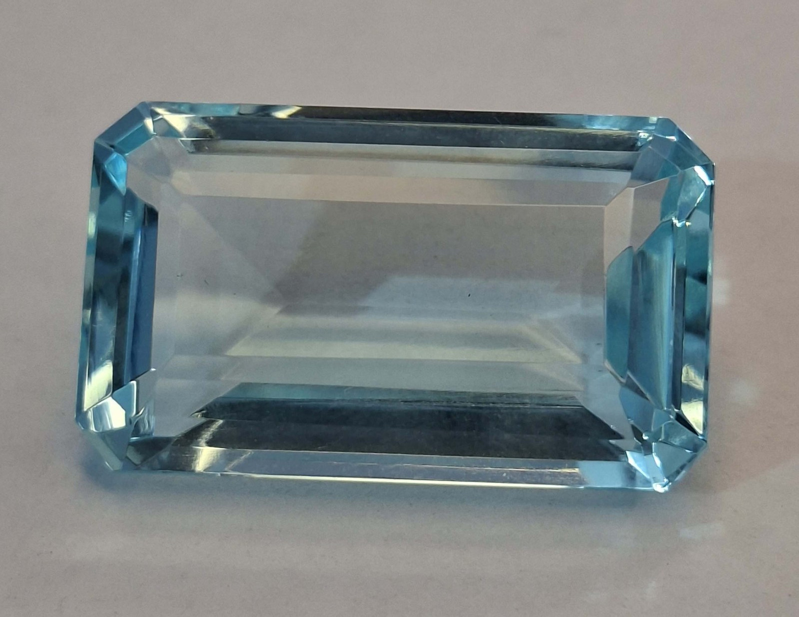 Aqua Blue Topaz Emerald Cut Natural 47-49 Ct Certified Loose Gemstone RK623