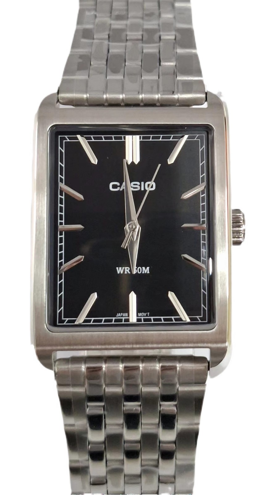 CASIO MTP-B215D-1A Black Dial Analog Stainless Steel Band Men Watch