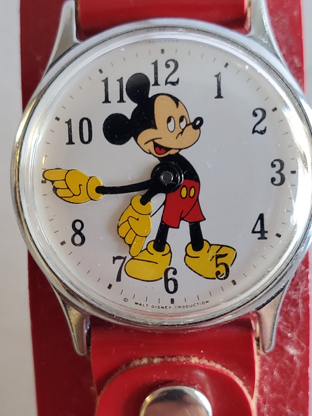 Vintage Mickey Mouse Watch Ingersoll Timex Disney Mechanical WORKS GREAT