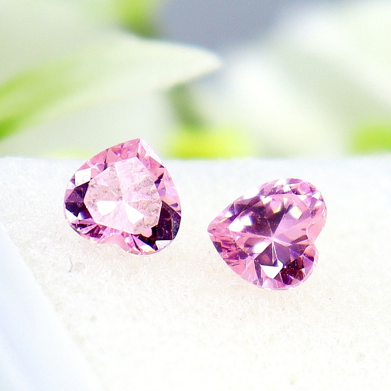 Natural SAPPHIRE Pink Lot Of 2 Pcs Heart Shape CERTIFIED Loose Gemstone 7.75 Ct