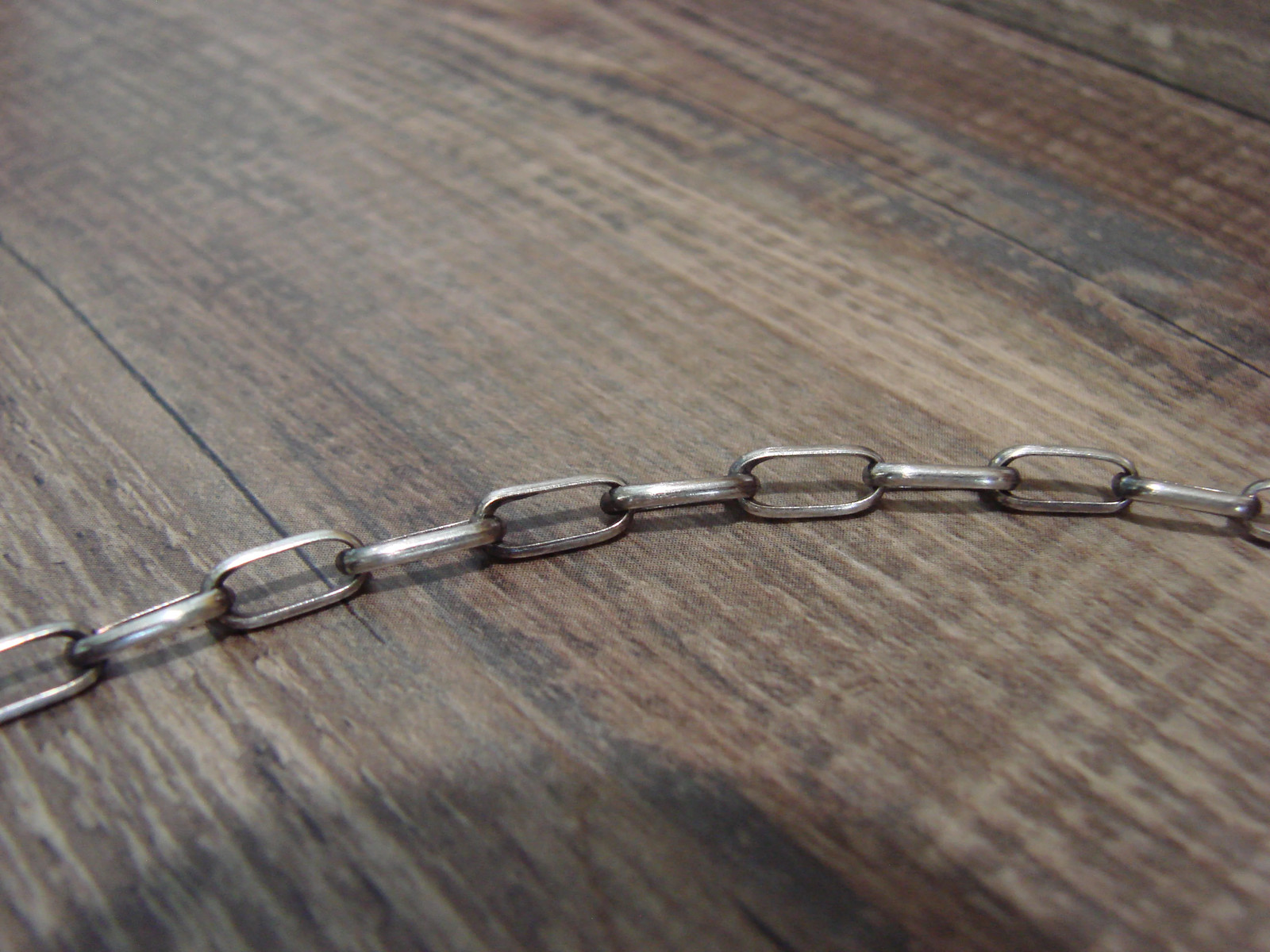 Native American Hand Made Sterling Silver 24″ Chain Link Necklace – Sally Shirle