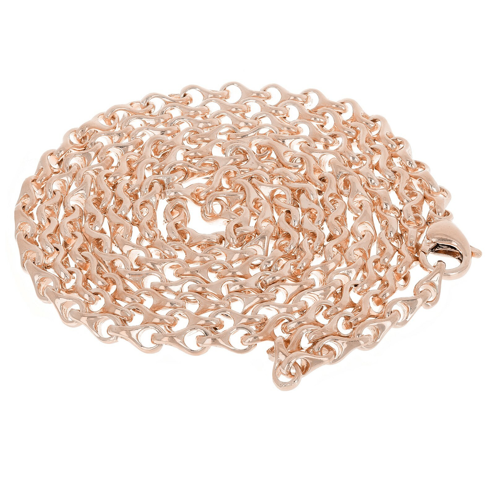 10k Rose Gold Solid Handmade Link Chain Necklace 28″ 4mm 35 grams