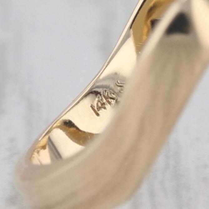 Contoured V Ring 14k Yellow Gold Size 6.75