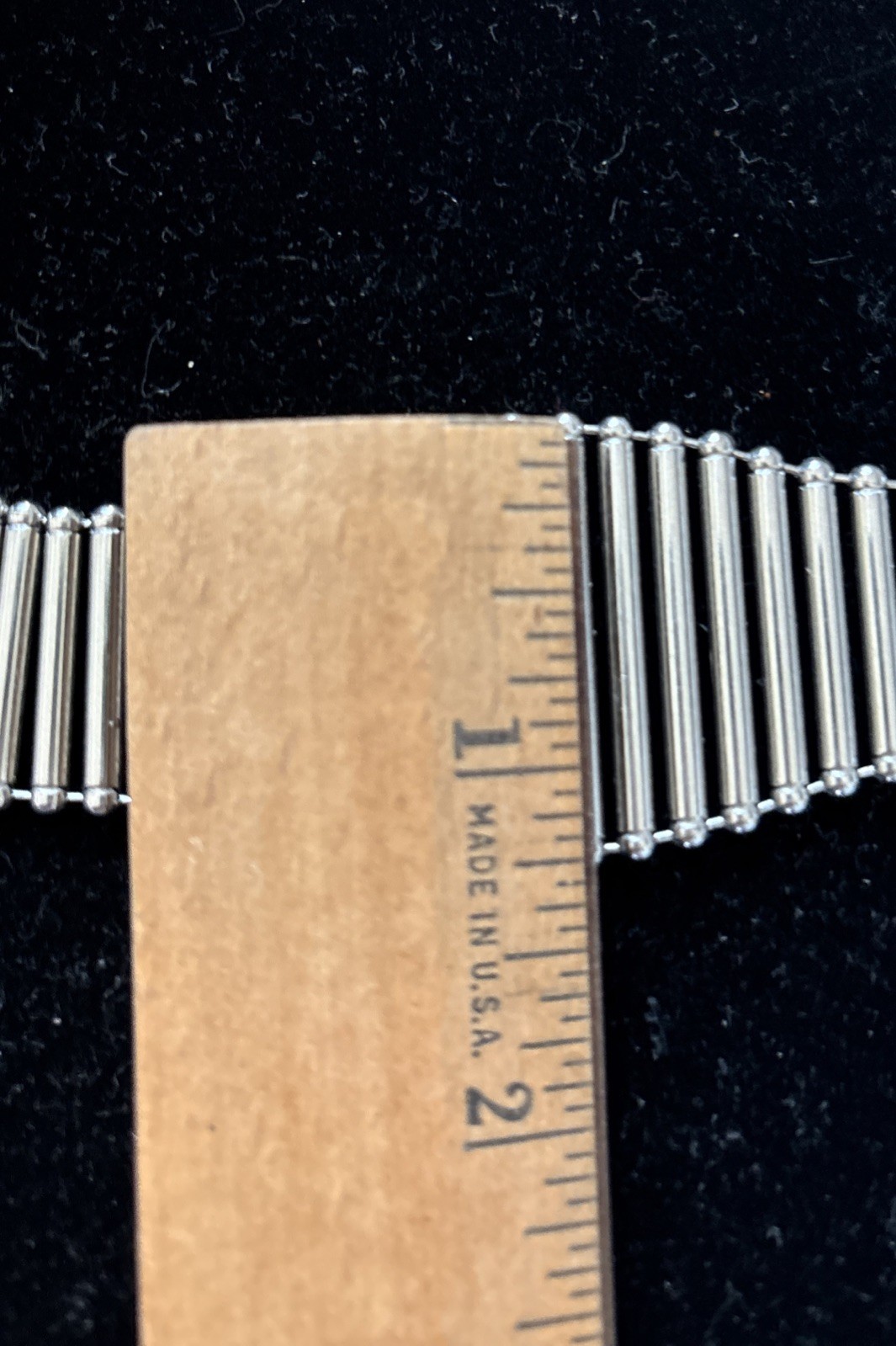 Vintage INOX Woman’s Stainless Steel Bracelet Size 7 1/2 29 Grams