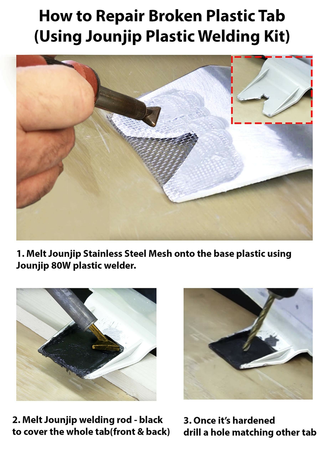 Jounjip Reinforcing Stainless Steel Mesh for Bumper Kayak Thermoplastic Repai…