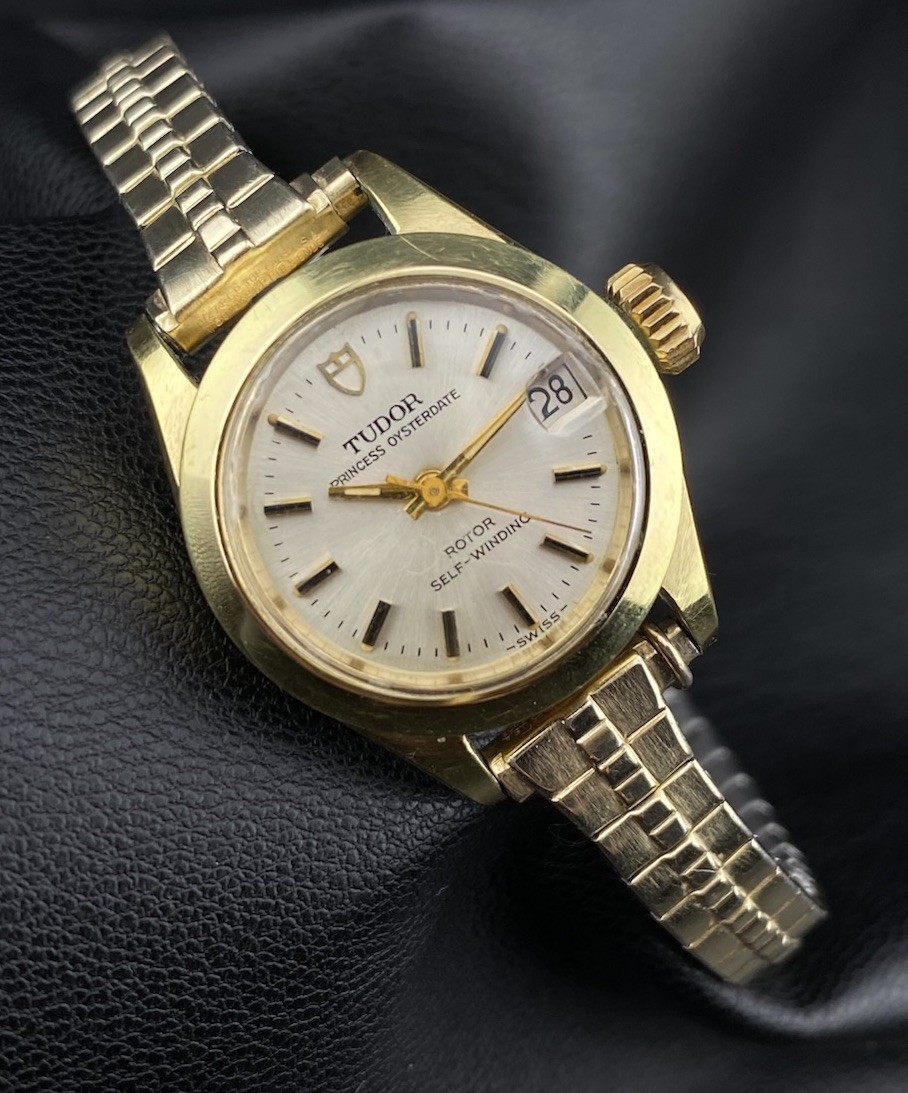 Tudor Princess Oysterdate Dainty Date Dial Gold Plated Aides Watch Self Winding
