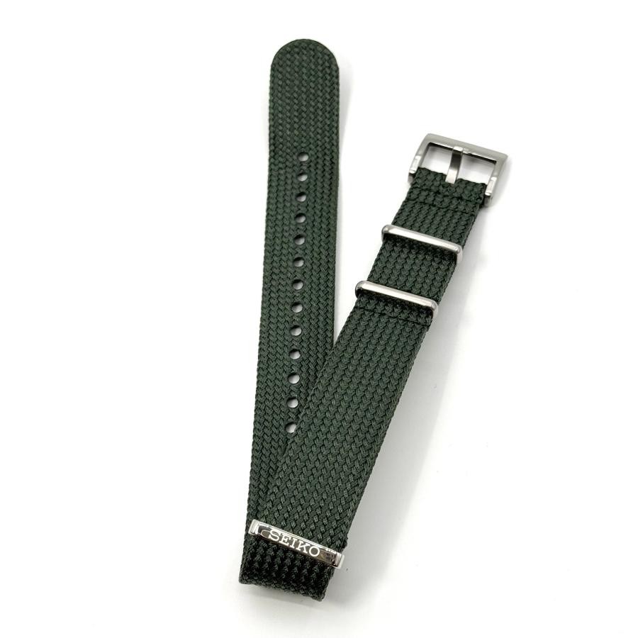Genuine New Seiko 20mm Green Fabric One-Piece Band Strap RS18C20BE