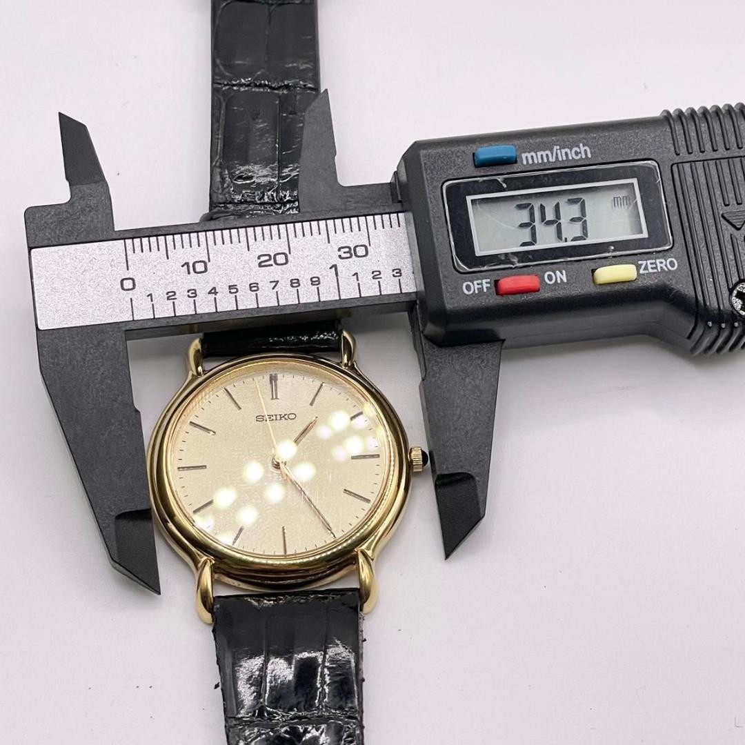New battery replaced / fully functional SEIKO gold round quartz men’s watch