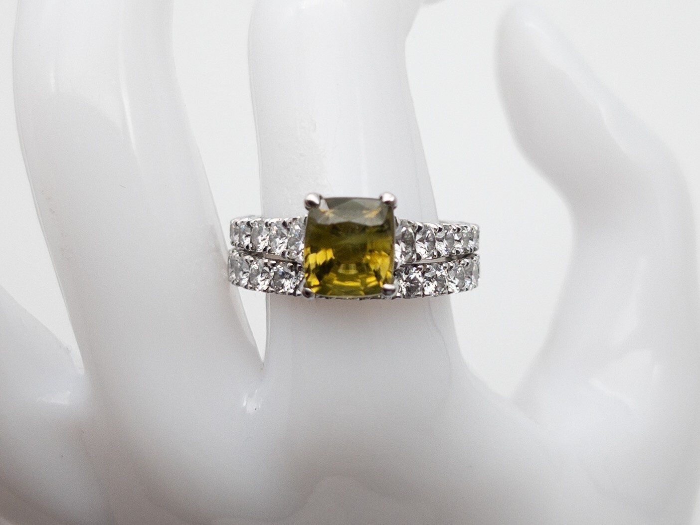Tacori $25,000 4.48ct GIA Alexandrite VS G Diamond Platinum Wedding Ring SET 14g