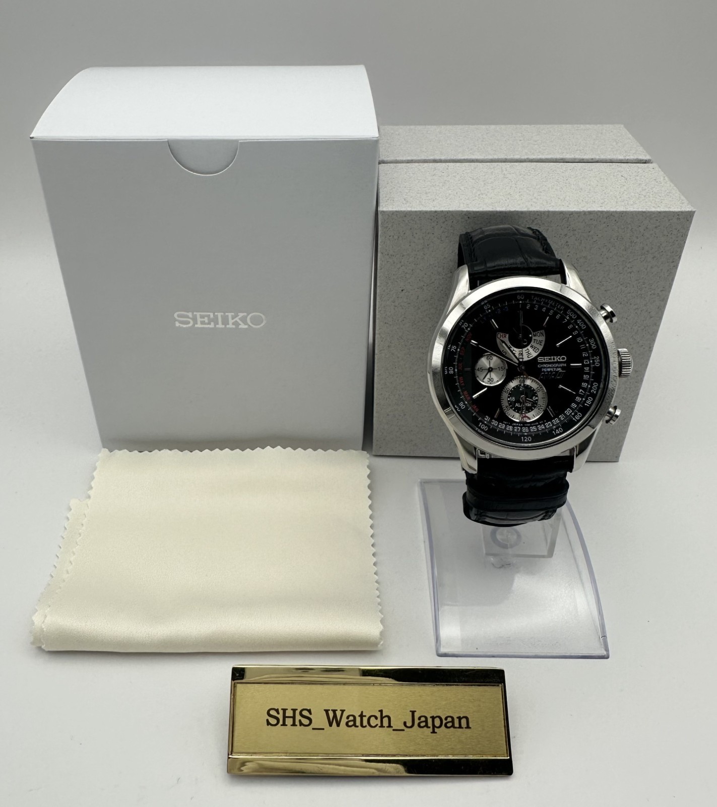 ▶️ [Exc+3 w/Box] SEIKO ANA Chronograph 7T86-0AE0 Quartz Men’s Watch