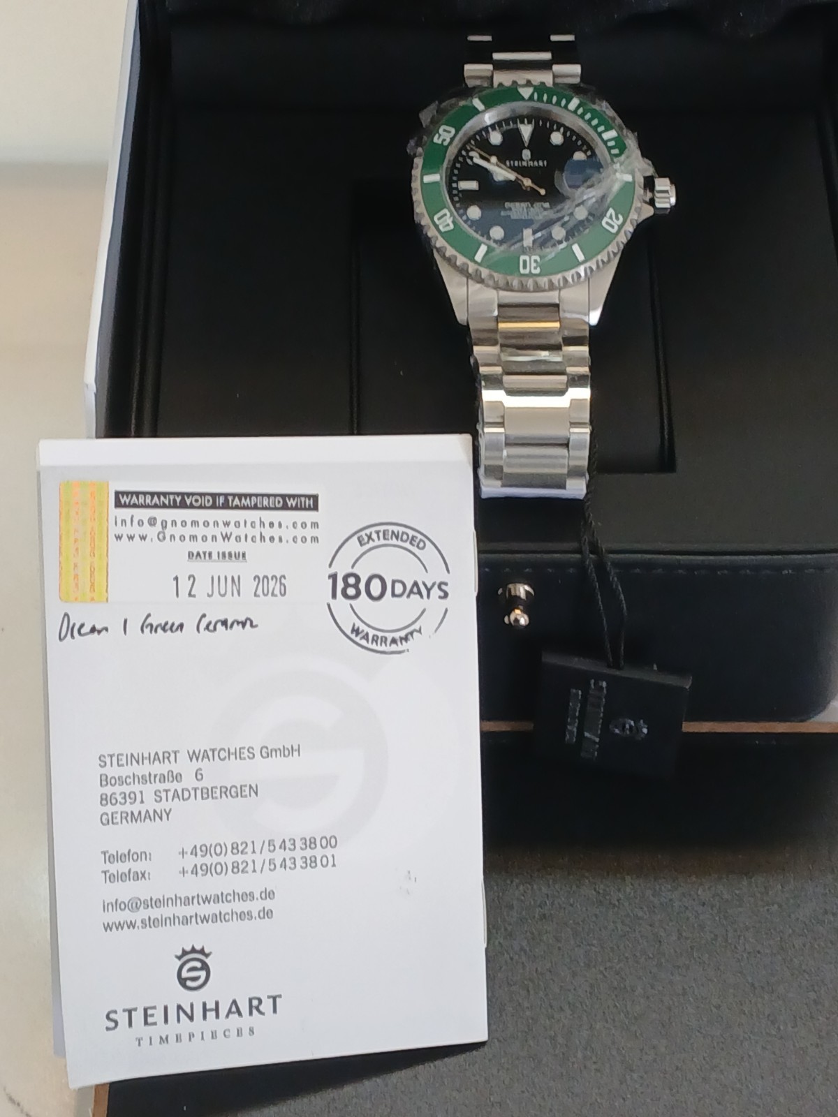 Steinhart Ocean 1 Green Ceramic 42mm Swiss Automatic Watch 103-1031