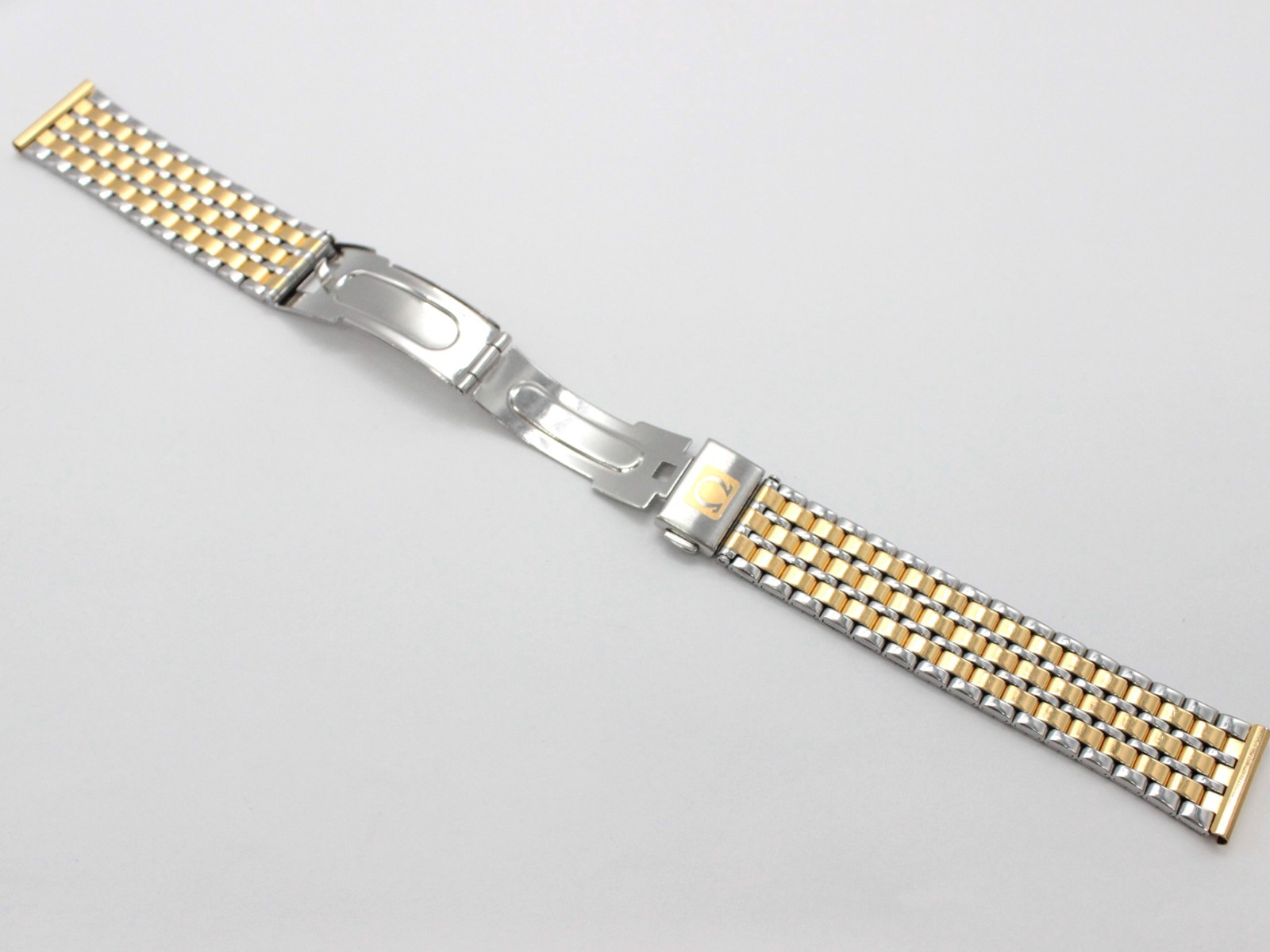 [N MINT] OMEGA De Ville Bracelet 18mm Gold/Silver Combi 150mm From JAPAN Z546