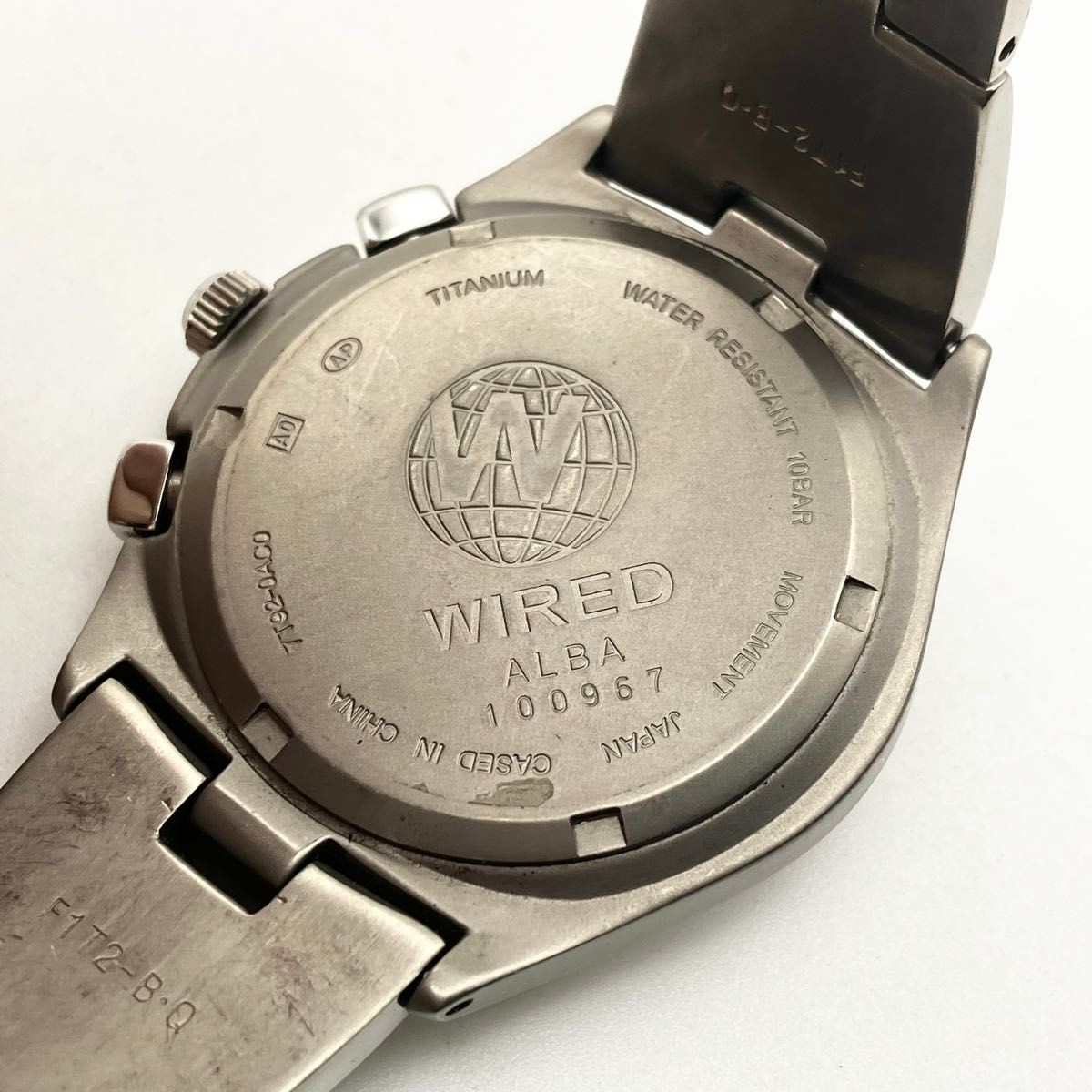 Seiko Wired Chronograph Men’s Titanium Red Dial Date Quartz Watch From Japan