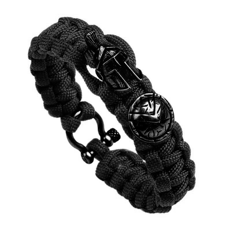Outdoor Survival Spartan Paracord Rope Helmet Handmade Bracelets For Men