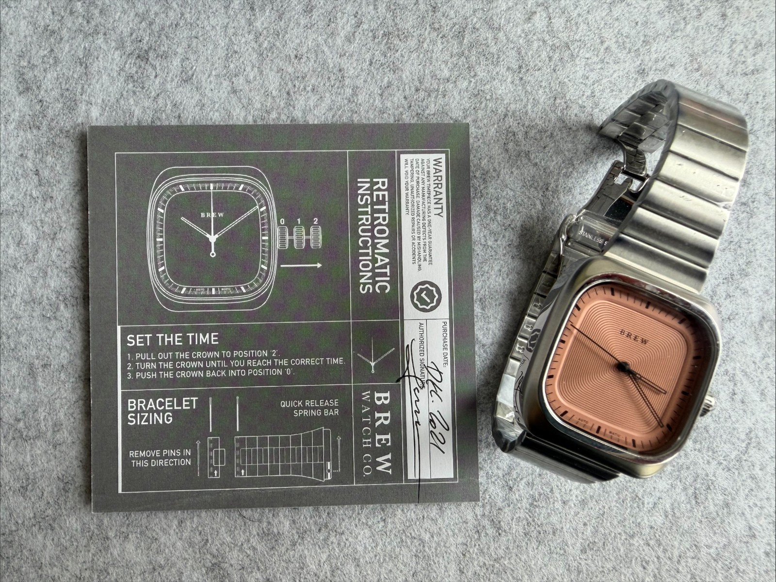 RARE Brew Retromatic : Copper Limited Edition [Automatic – Unused Bracelet]