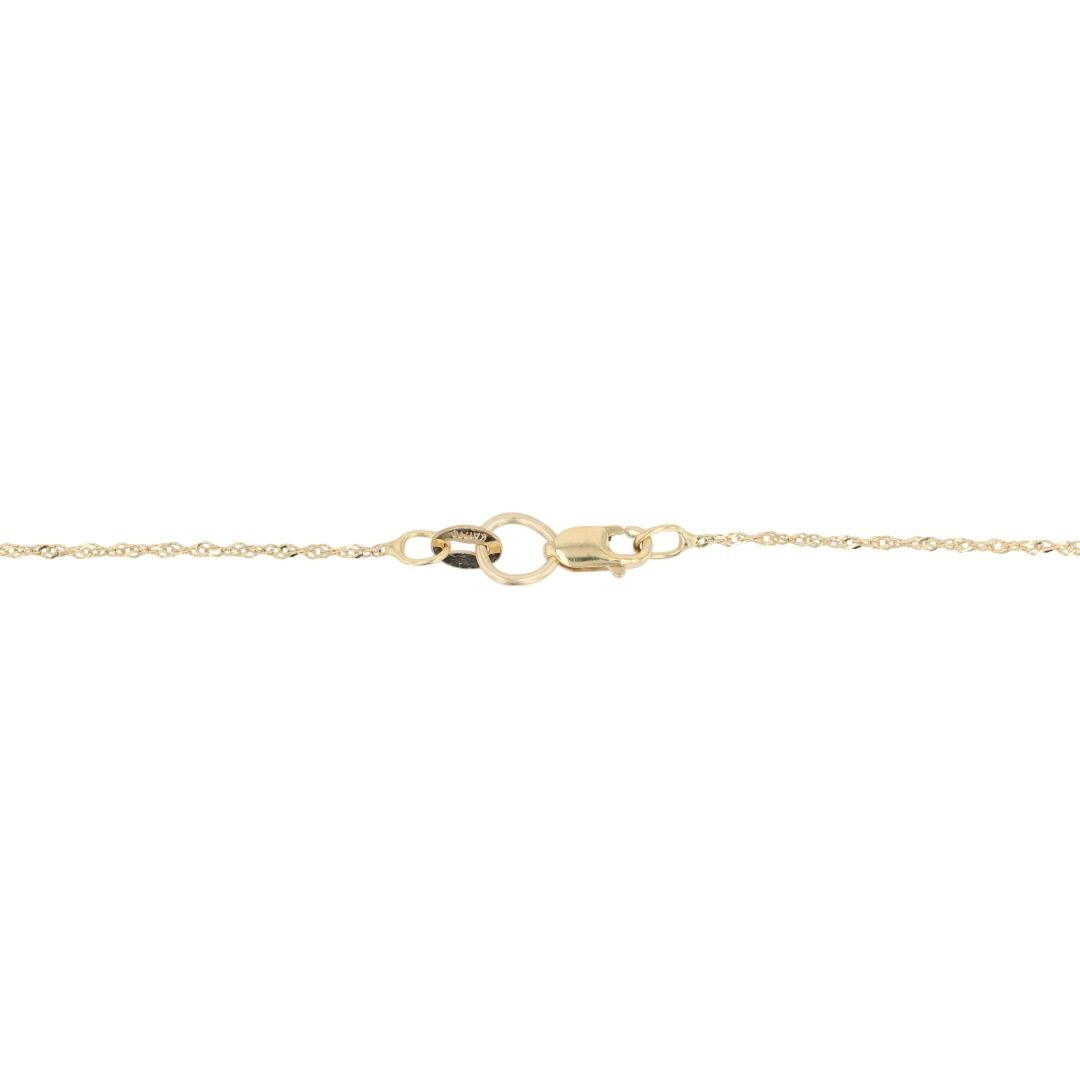.08ctw Diamond Pavé Set Heart Pendant on 18″ Necklace 14k Yellow Gold 2.53 Grams