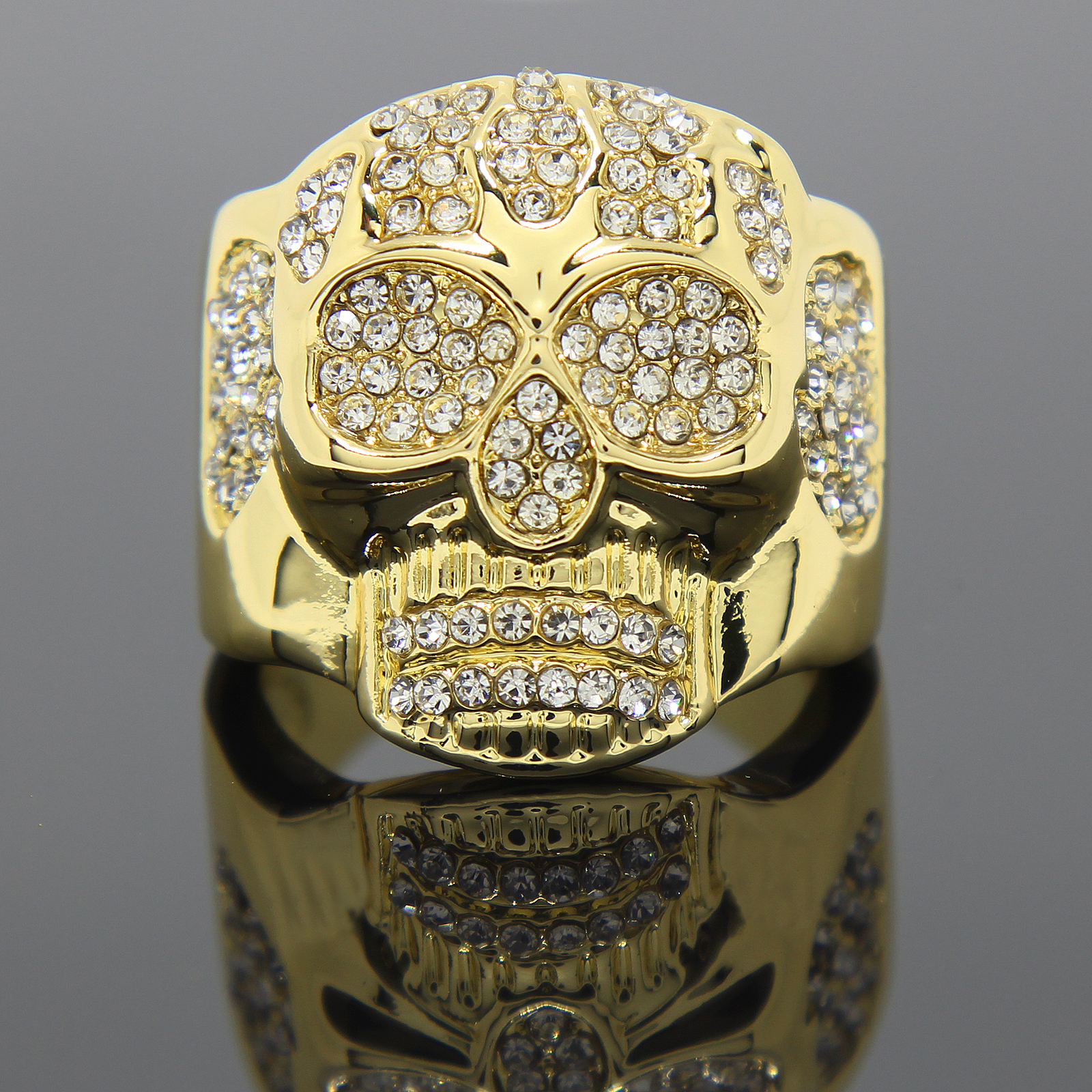 Mens 14K Gold Plated 4 Rings Cubic-Zirconia Bundle(1) Size 7 8 9 10 11 12
