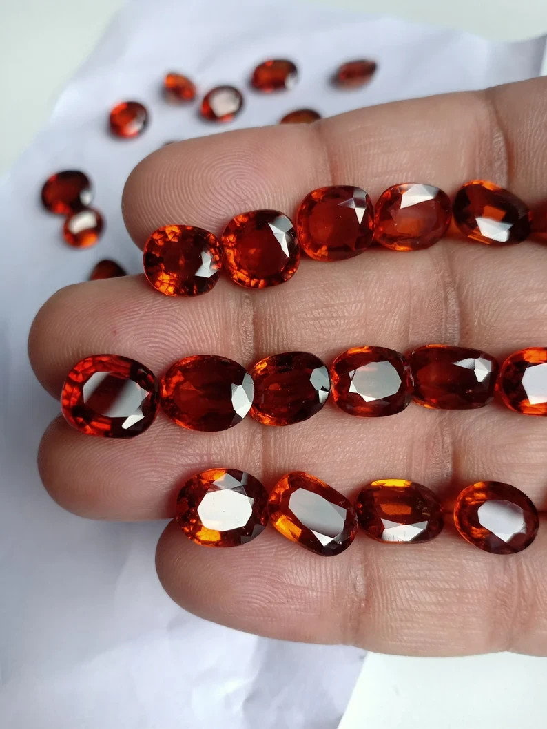 Top Quality Real Hessonite Garnet 32 Pieces Lot With Wholesale Price 127 Carat