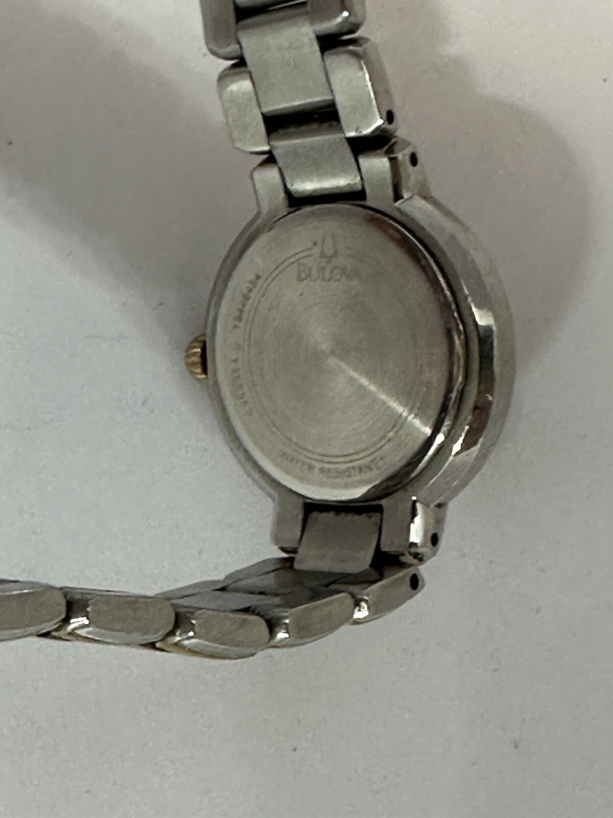Bulova Watch New Battery Women Two Tone Silver Dial 27mm Round 98L153 6″