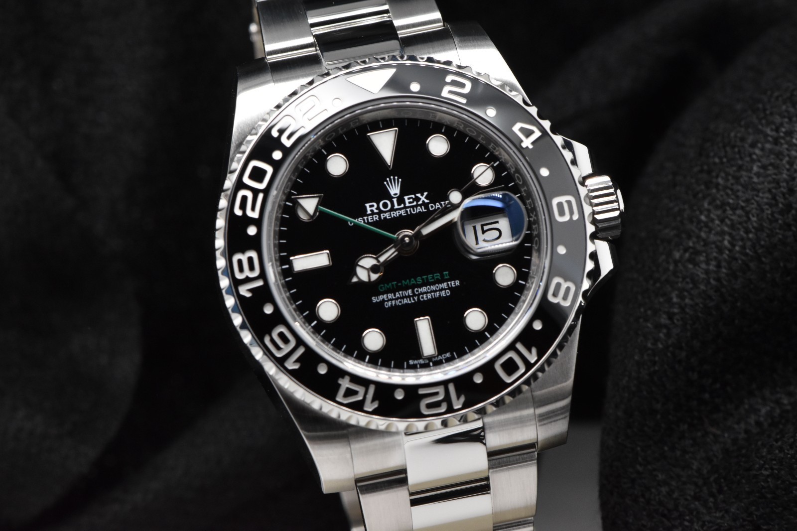 Rolex GMT-Master II 40mm Stainless Steel Black Dial 116710LN Watch