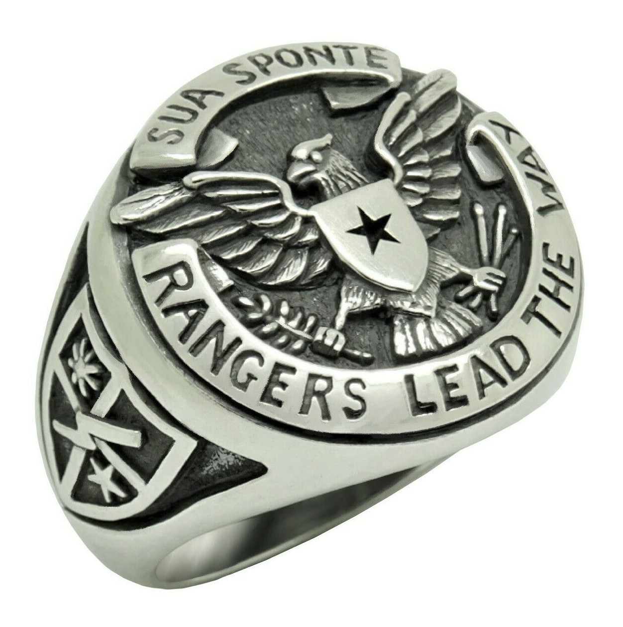 Rangers Sterling Silver 925 US Army Men’s Ring Sua Sponte