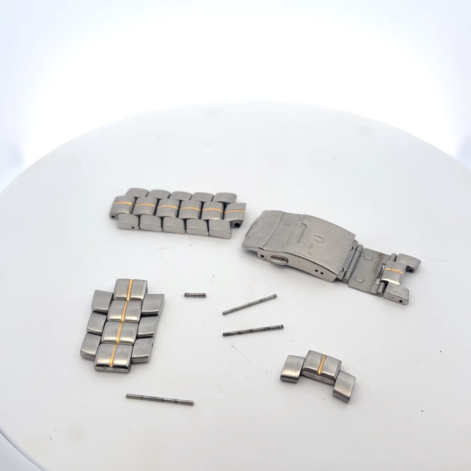 Bulova 98B400 Stainless Steel Two-Tone Gold Watch Band, Clasp and Link Parts