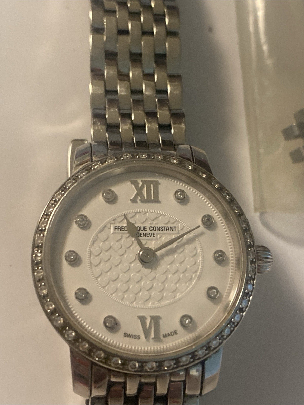 Frédérique Constant Women’s Watch With Diamond Bezel And Diamond Spots