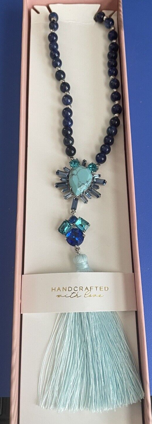 Pendants by Bomb Party “Bohemian Beauty” Lapis & Turquoise Silver Plating