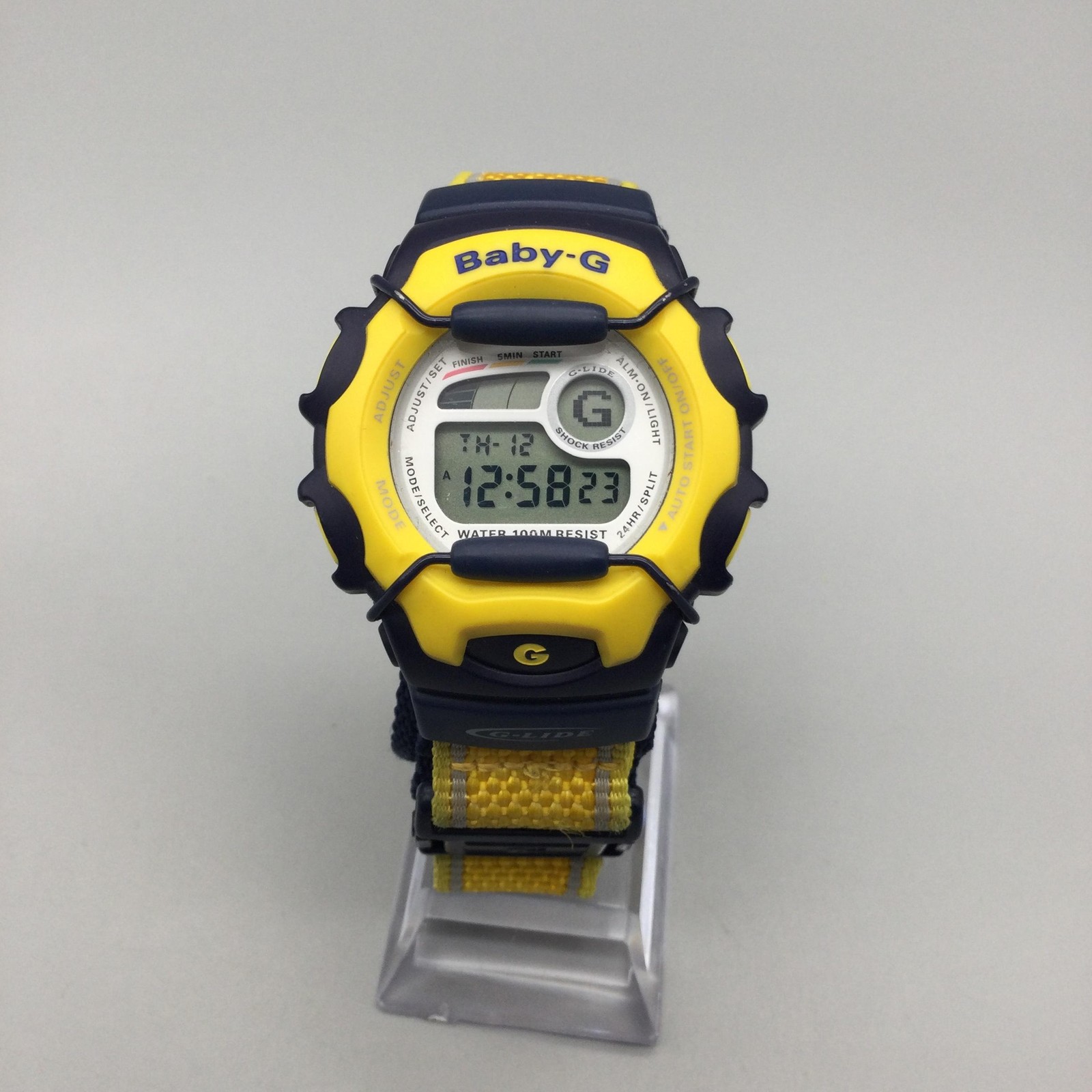 Casio Baby-G G-Lide BGX-132 Unisex Watch 39mm Yellow Blue Digital New Battery