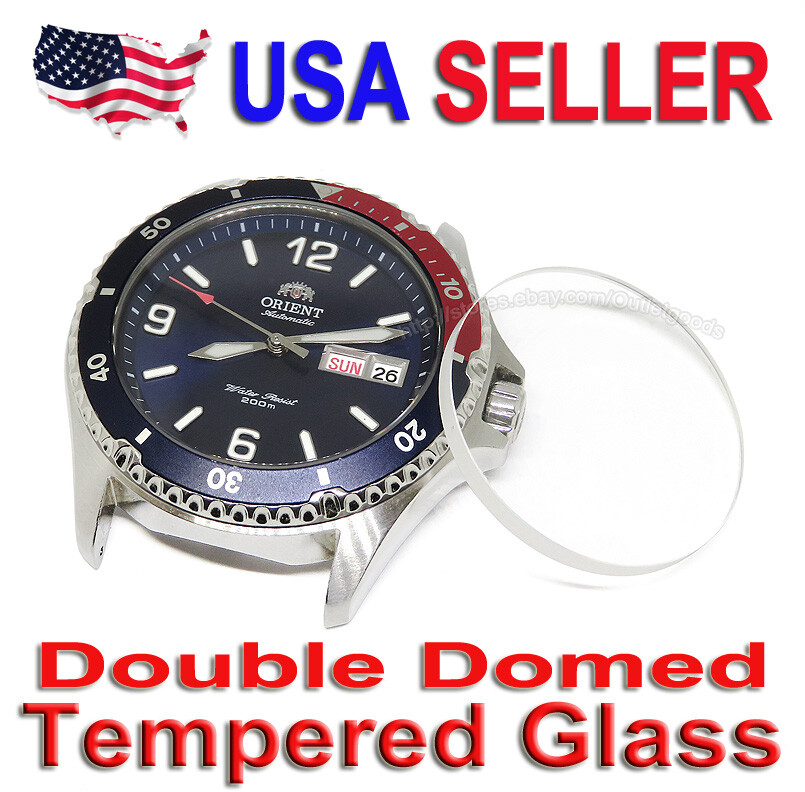 Double Domed Mineral Watch Crystal fits Orient Ray Mako l ll Mako USA II KAMASU