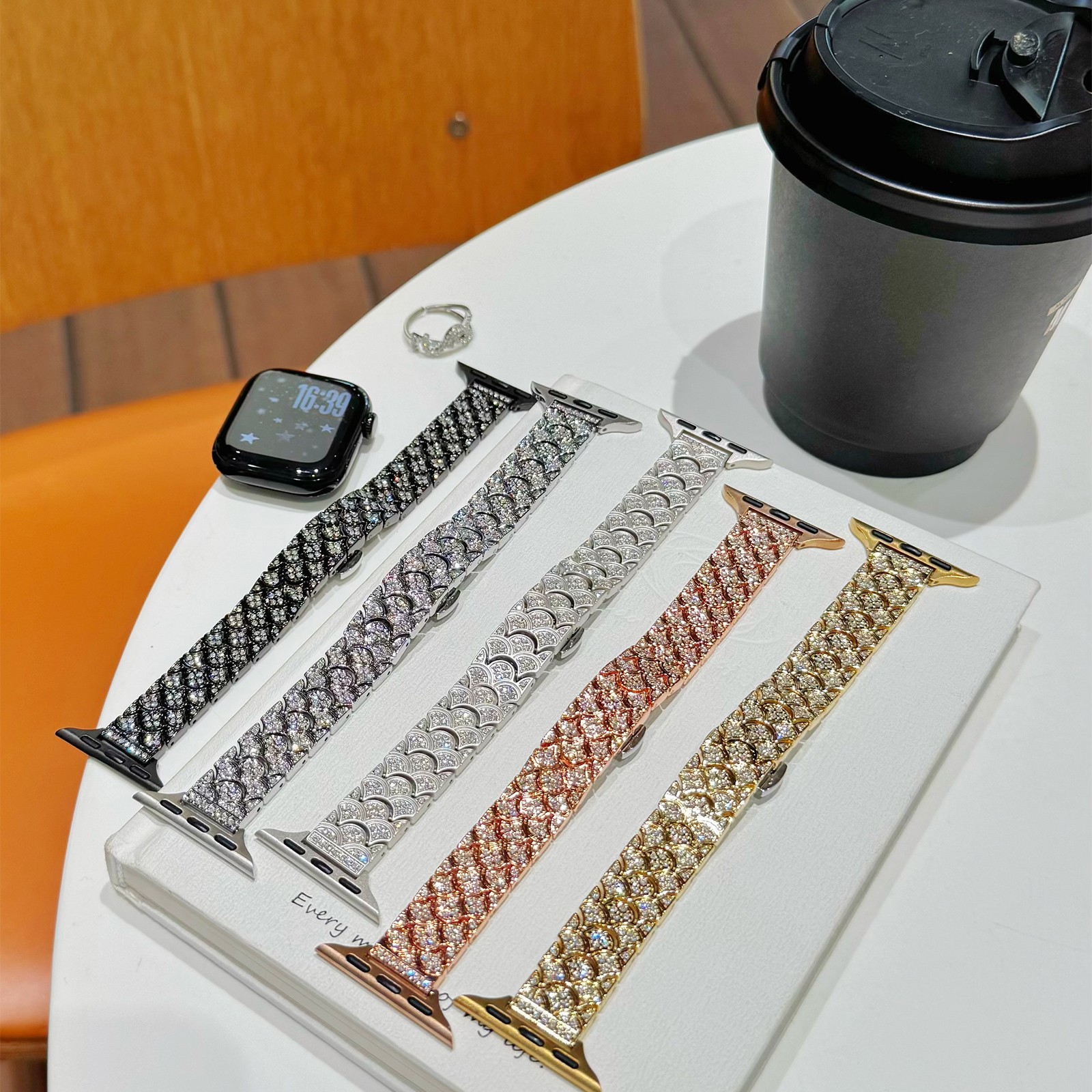 Women Bling Diamond Metal Band for Apple Watch Series 11 10 9 8 7 6 5 SE Ultra