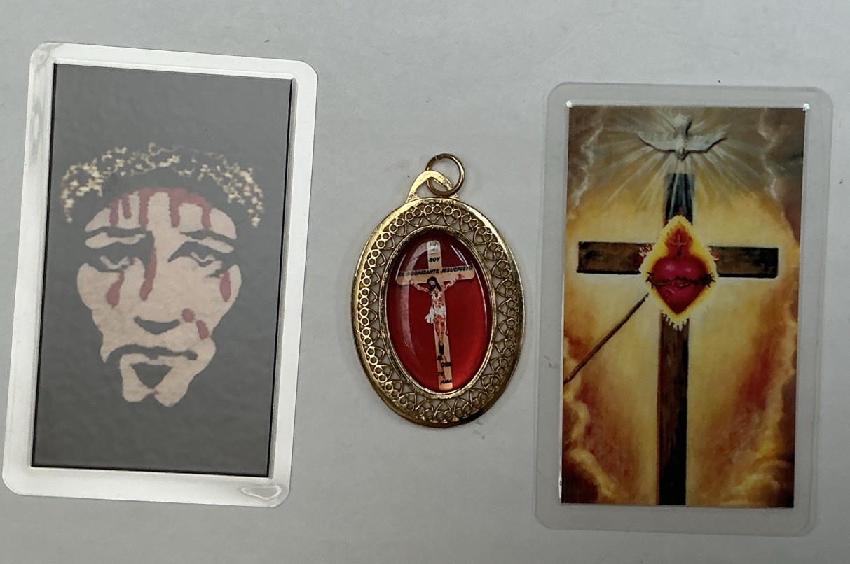 MEDALLA DE LA PRECIOSA SANGRE Y CRUZ DEL APOSTOLADO MEDAL PRECIOUS BLOOD, PROTEC