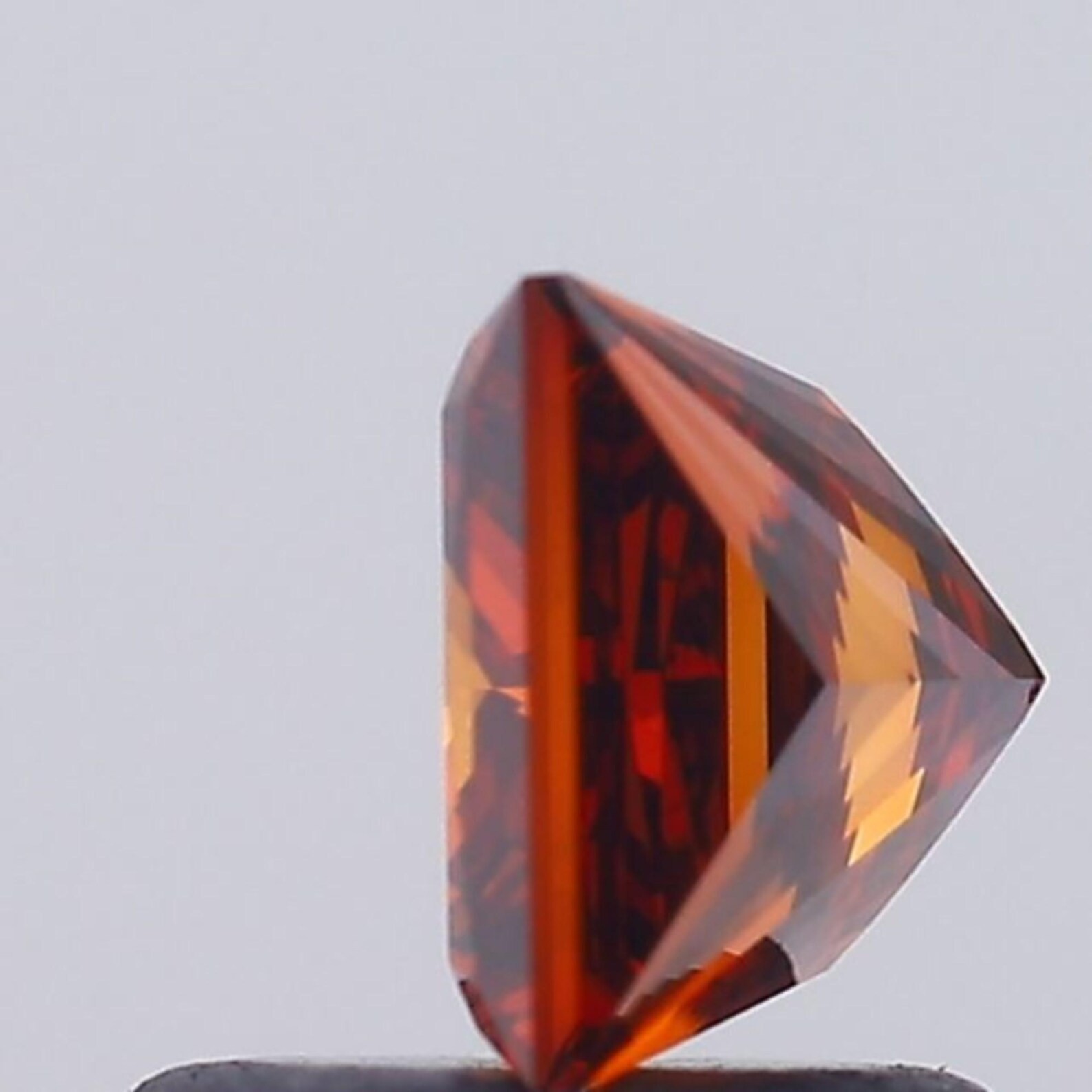 CERTIFIED Natural Orange Earth Mined Diamond 6.25 Ct Princess VVS1/ 10.2 mm