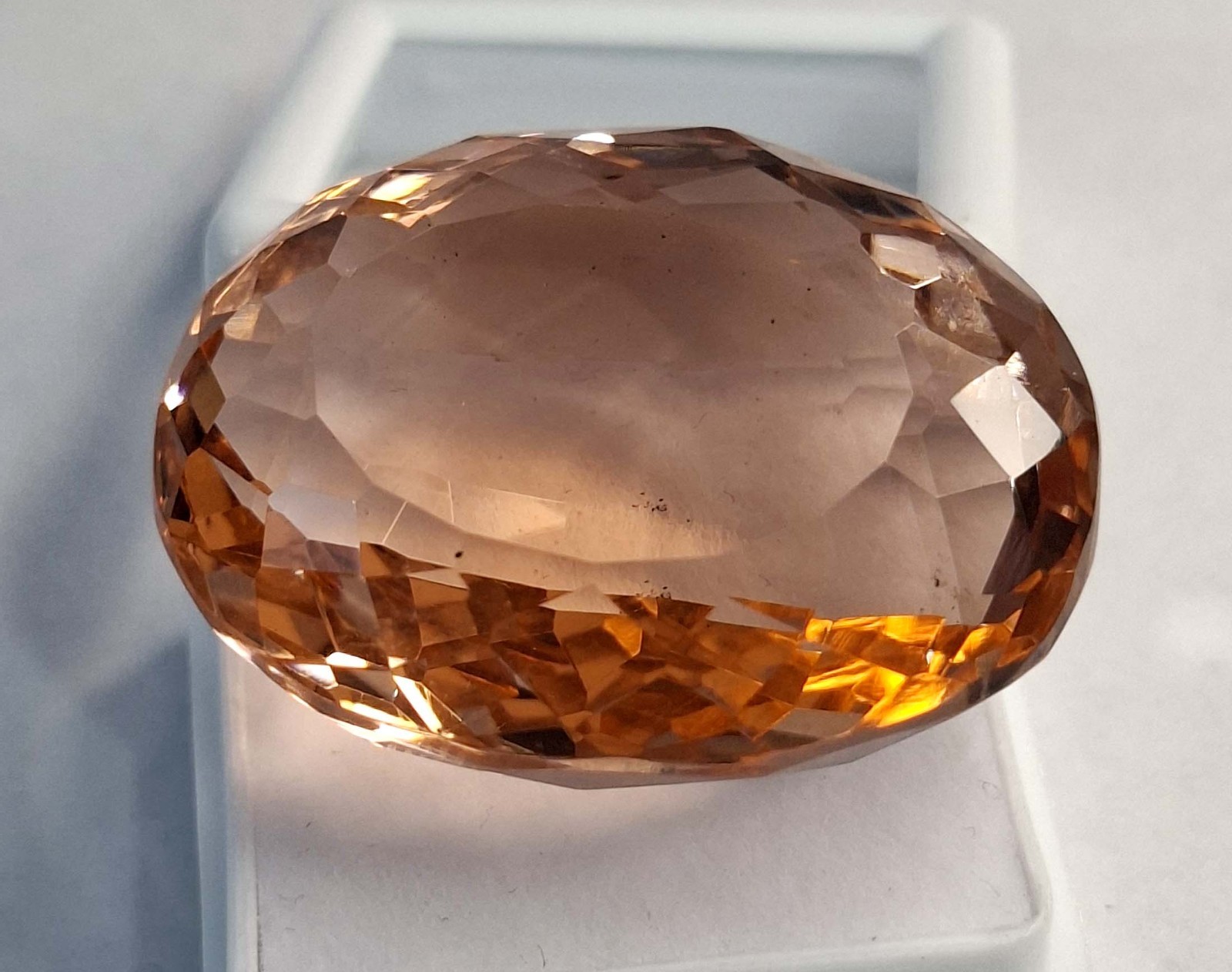 Natural Imperial Topaz 82-84 Carat Oval Cut Certified Loose Gemstone RK936