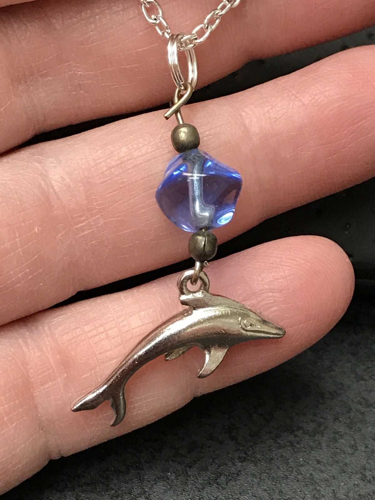 Dolphin Vintage Pendant Silver D-2359