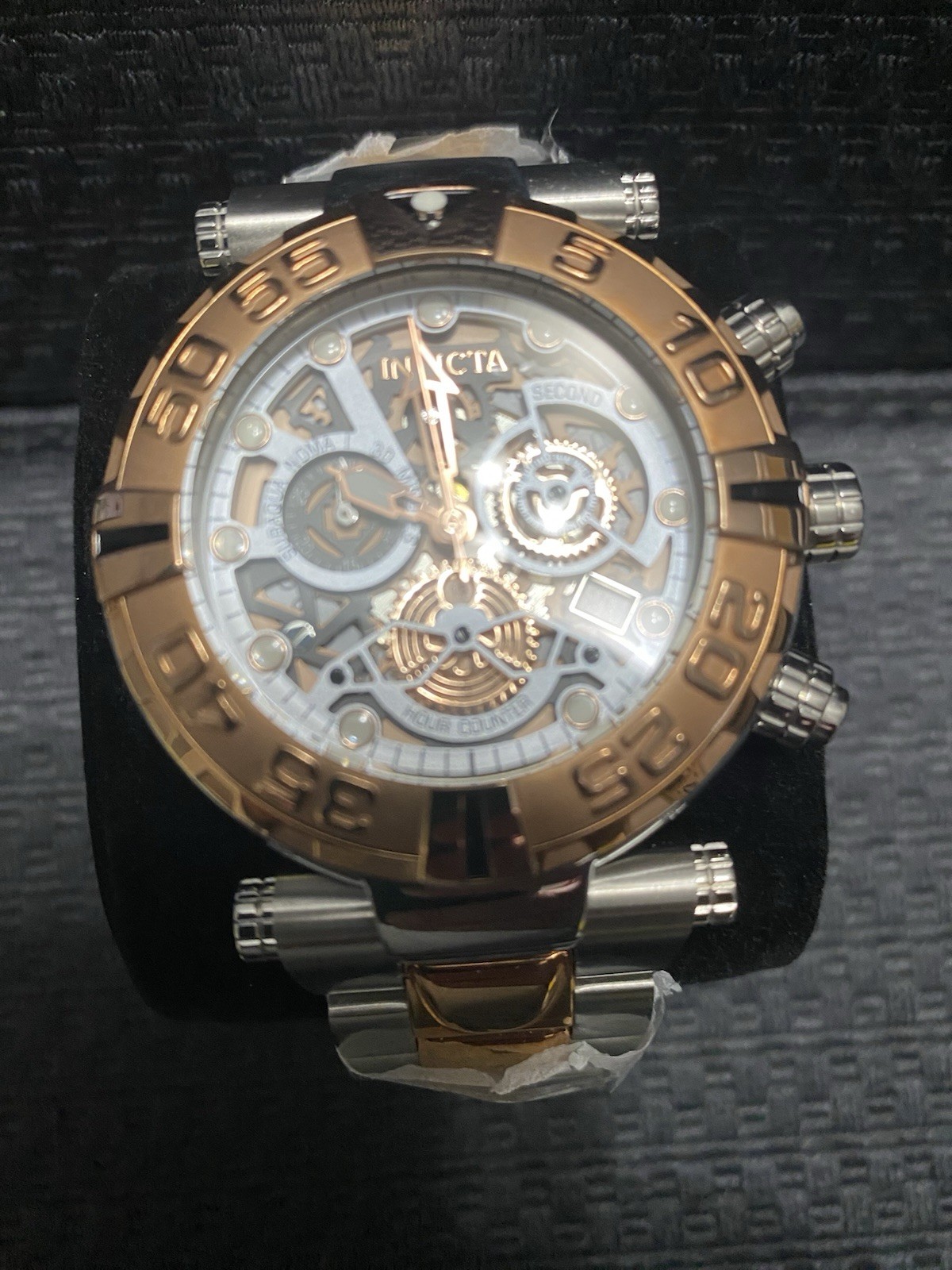 Invicta 47mm Subaqua Noma I Silver & Rose Gold Z60 Quartz LE Watch,Model#33365