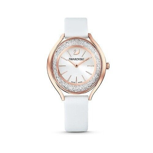 Swarovski 5519453 Crystalline Oval Rose Tone White Dial Women’s Watch