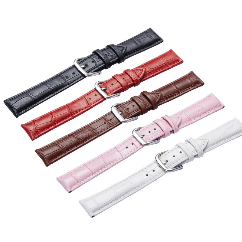 premium Alligators Grain Genuine Cowhide Watch band Strap 12/14/16/18/20/22/24mm