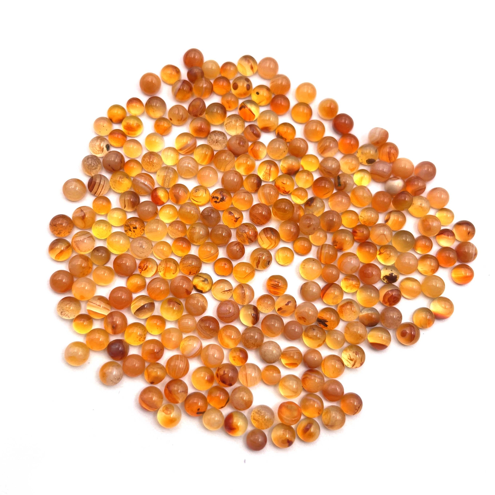 100 Pcs Carnelian Small Round Cabochon Loose Gemstone 2.5 To 3.5 mm