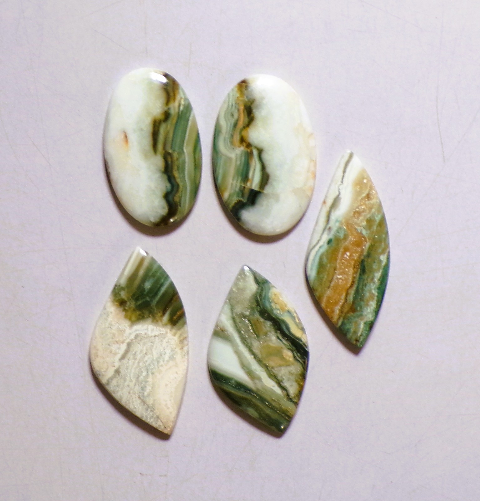 134.70 Cts Natural Saturn Chalcedony 05 Pcs Lot Cabochon Gemstone 08