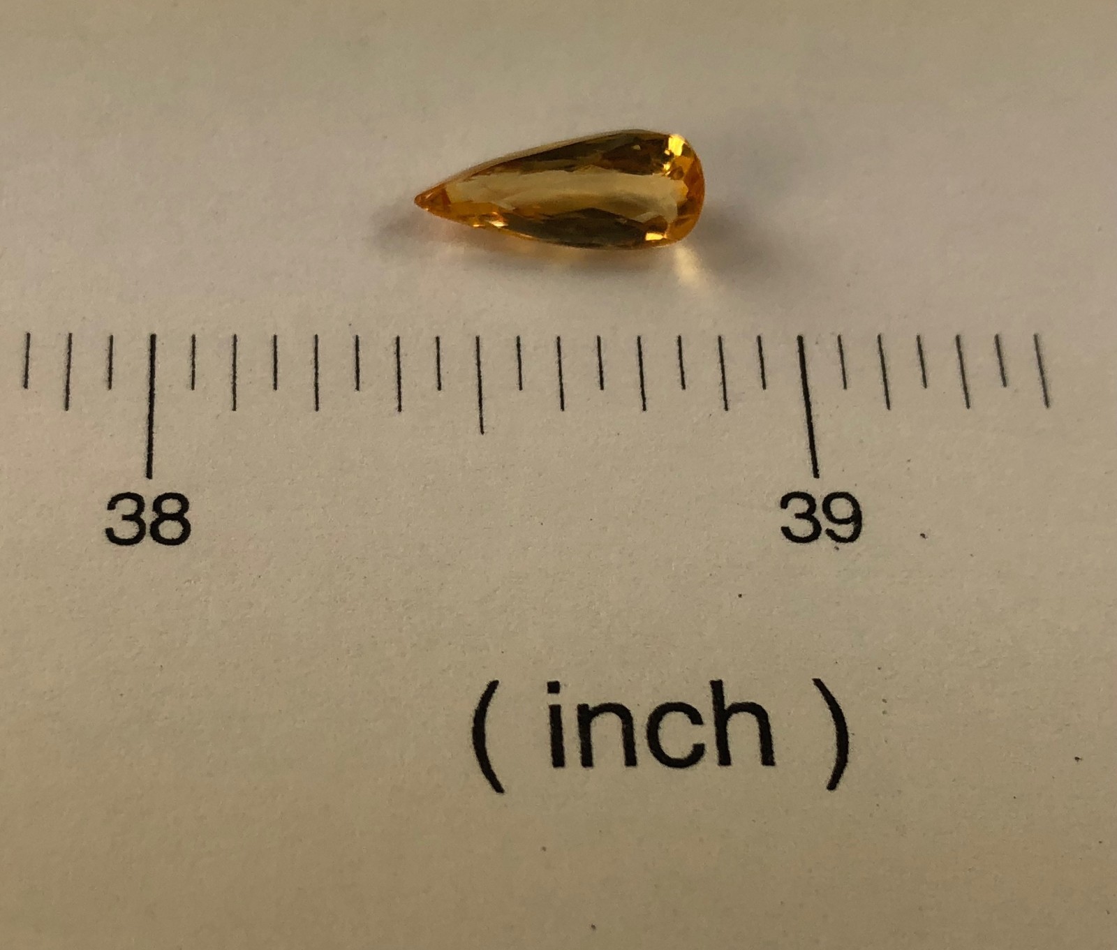 Imperial Topaz 1.64 Ct Clarity IF Pear Cut Natural Golden Brazil I067