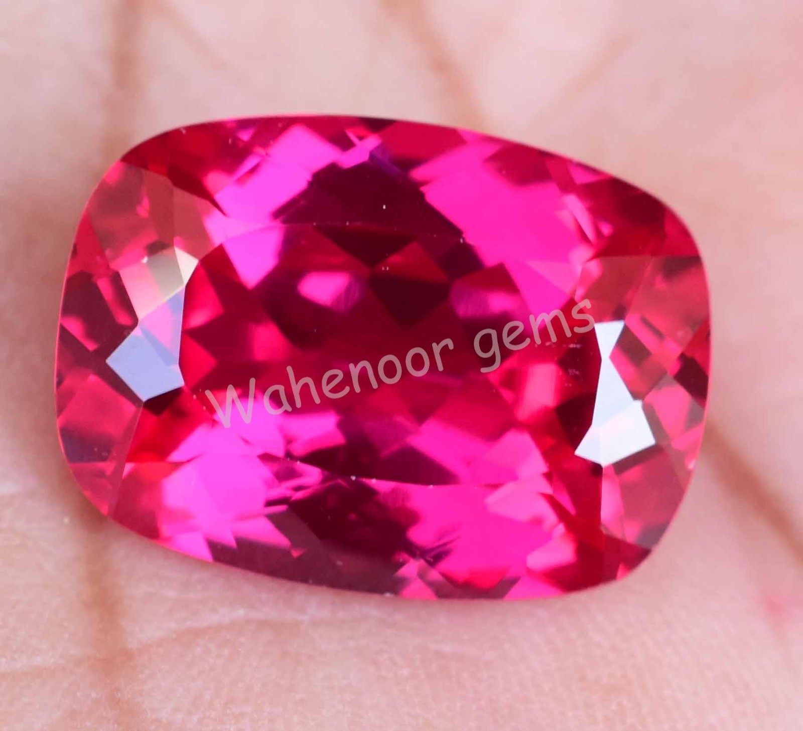 25.40 Ct Natural Mogok Pink Ruby Cushion Certified Stunning Loose Gemstone