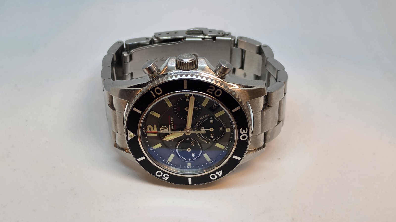 Mare Dominatore Del Mare Mecha Quartz Chronograph 45mm Men’s Watch SS Black Dial