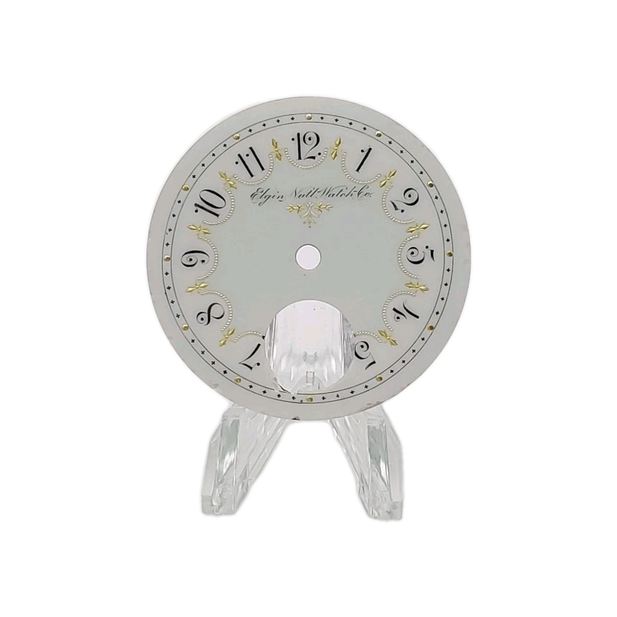 Elgin 45.4mm 18s Fancy Sunk Enamel Pocket Watch Dial Only 726