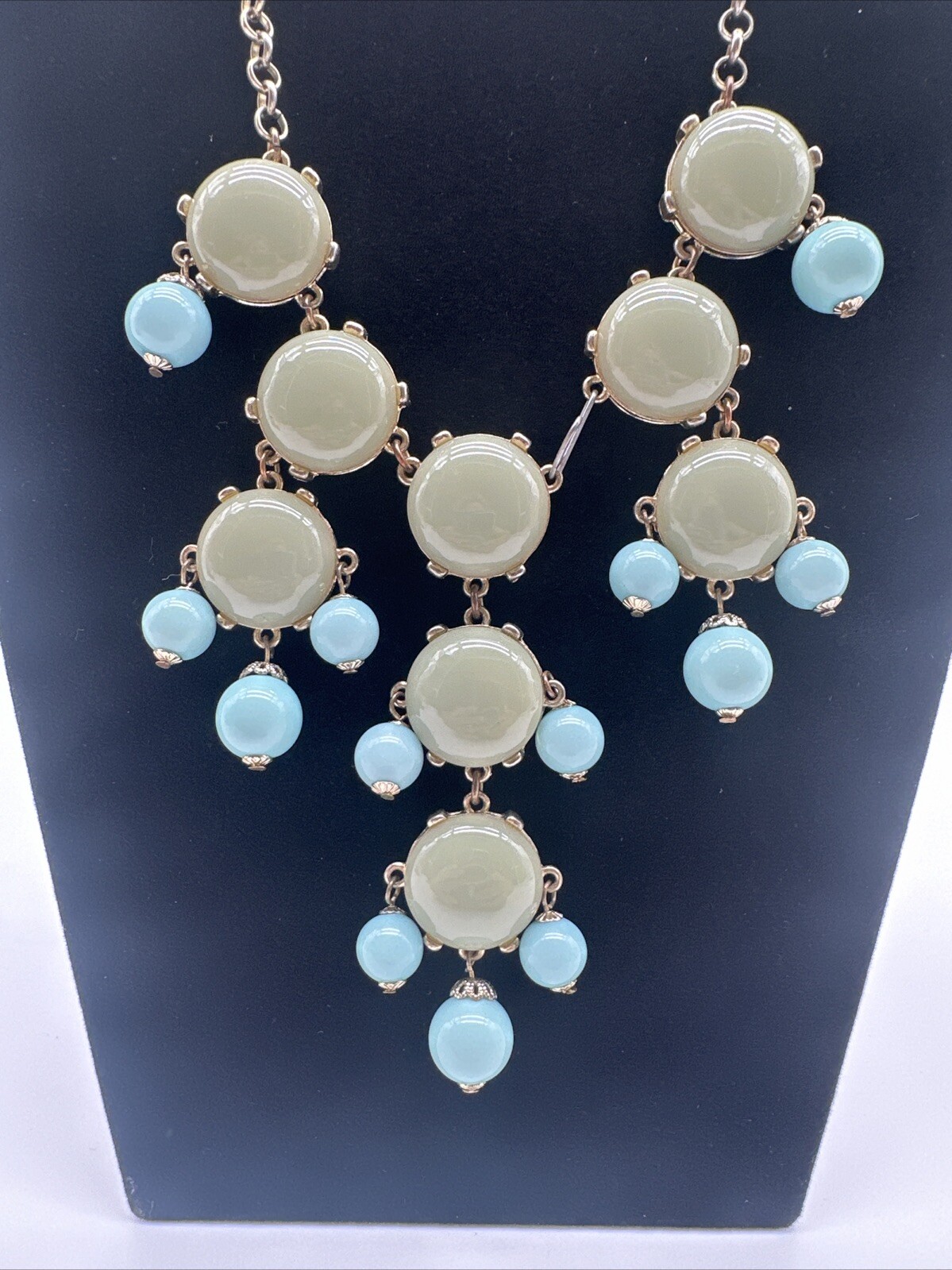 Hawaii Sea Glass Boho Stack Hippie North Shore Turquoise Necklace-13In…34