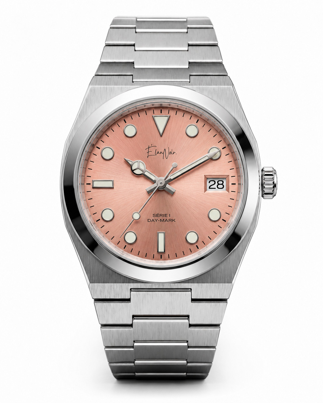 Élan Noir Série I Pink 36mm Automatic NH35 Sapphire Crystal Steel Watch