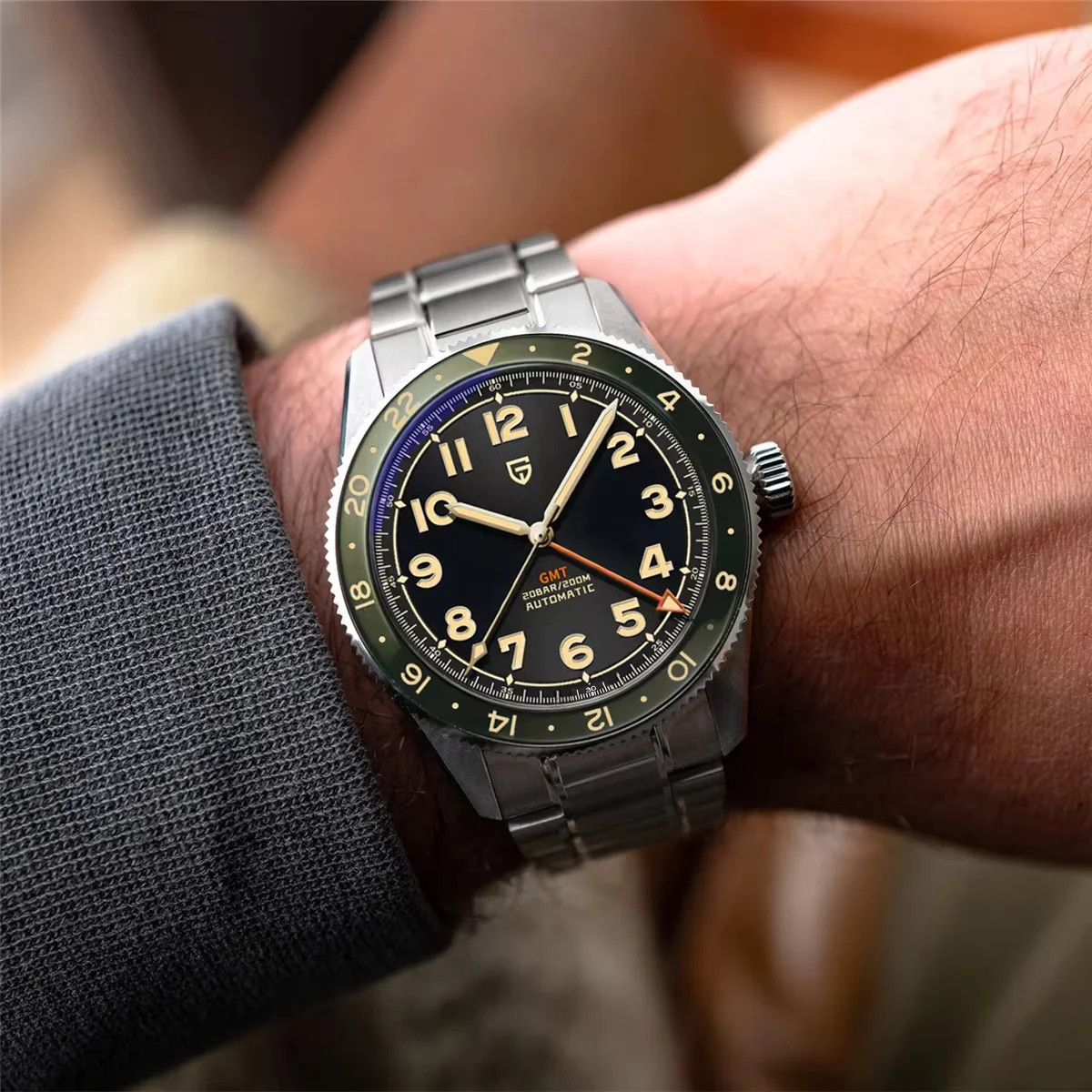 PAGANI DESIGN PD1784 GMT Automatic Mechanical Watch 40mm Sapphire 20Bar Diver