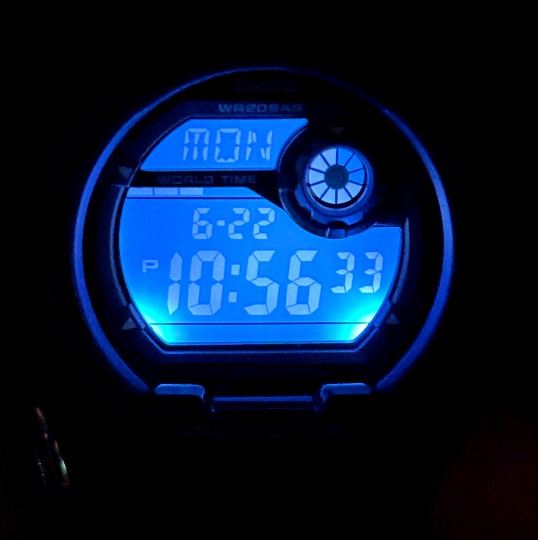 Casio G-Shock G-8900A-1 Glossy Black Blue Dial Digital Men’s Watch 200M NIBWT