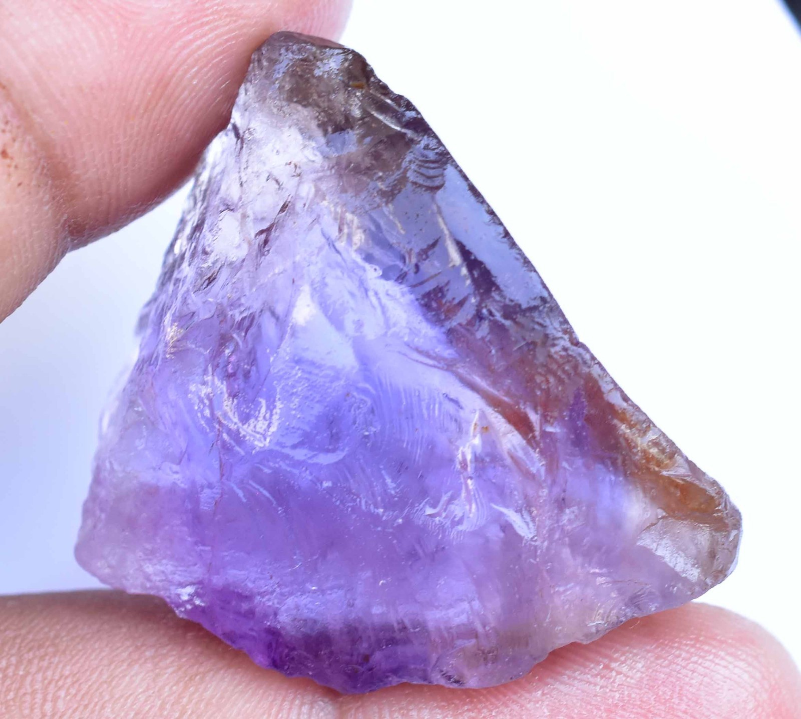 100% Natural Bi-Color Bolivian Ametrine 77.55 CT Certified Facet Grade Rough