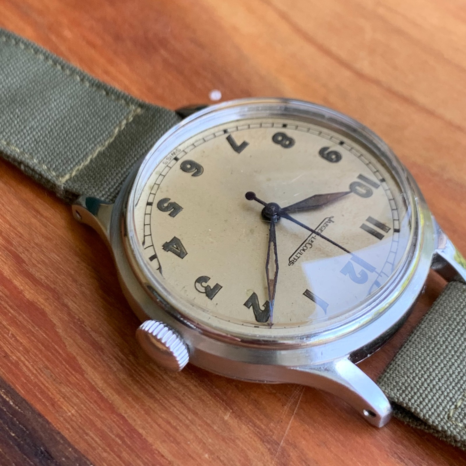 Jaeger-LeCoultre Arabic Numerals Stainless Steel Manual Wind Watch – Circa 1940s